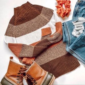 Relativity Multi Color Long-sleeve Sweater